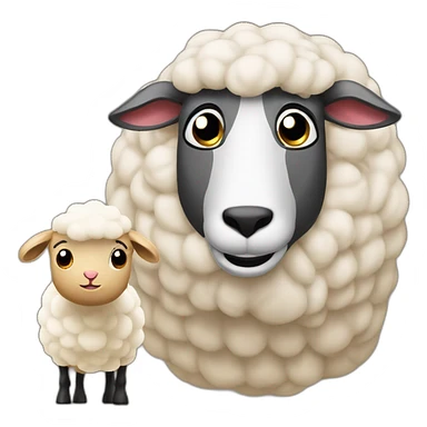 arab stands behind a surprised sheep sticker