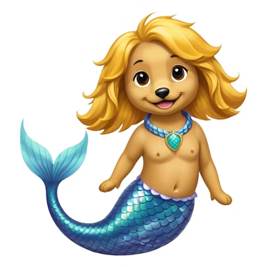 Dog dressed as a mermaid sticker