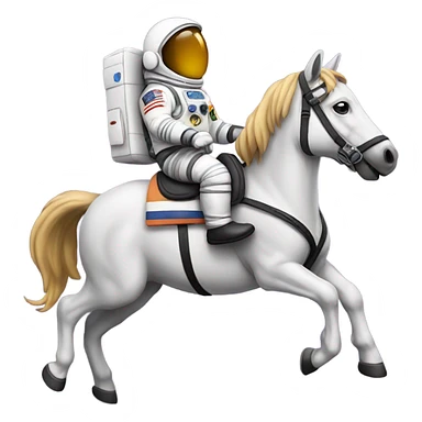 An astronaut riding a horse sticker