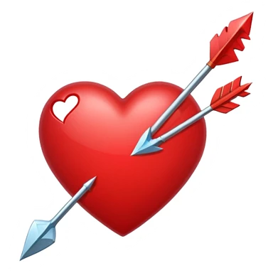 Heart with arrow sticker