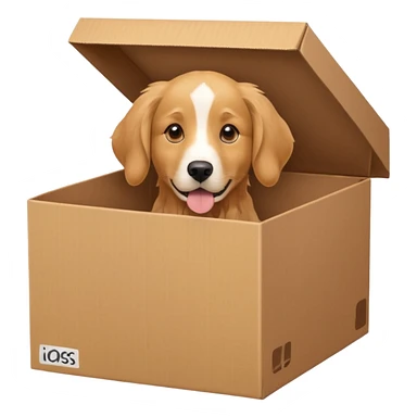 Dog in the box  sticker