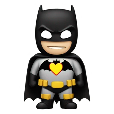 Batman with heart  sticker