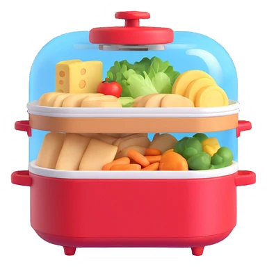 steamer with food inside sticker