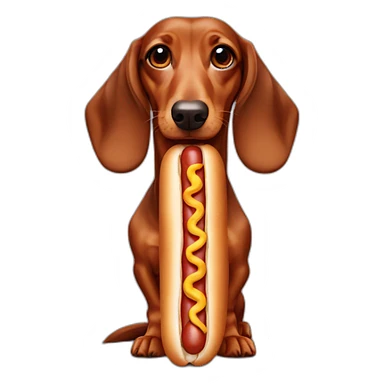 Dachshund dog that is a hot dog sticker