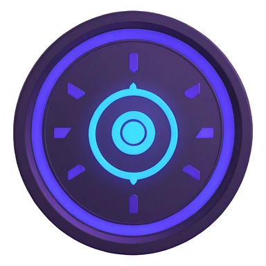 $PORTAL coin with embossed logo, blue and purple glowing accents sticker
