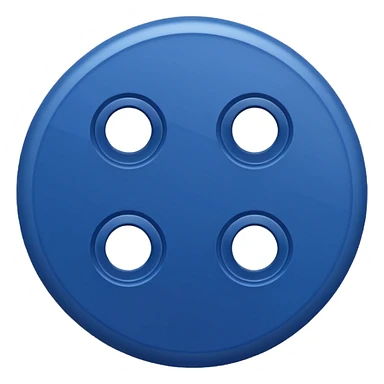 dark blue button with 4 holes  sticker