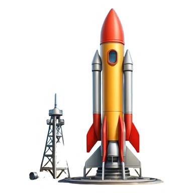 rocket on a cosmodrome sticker