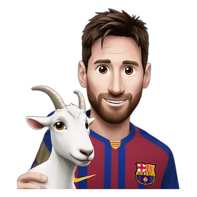 messi and the goat sticker