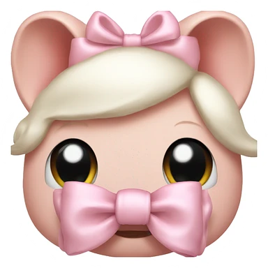 Light oink bow sticker