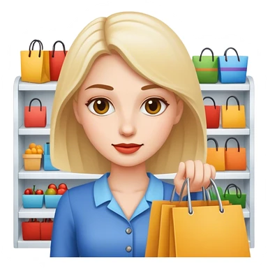 Shopping woman sticker