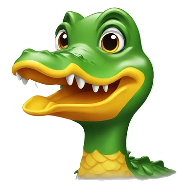 Crocodile duck sticker