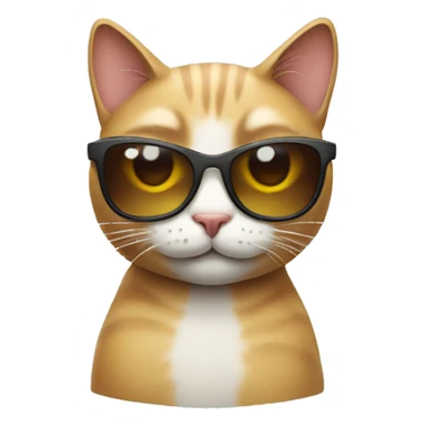Cat with sunglasses sticker