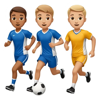 Students playing soccer sticker