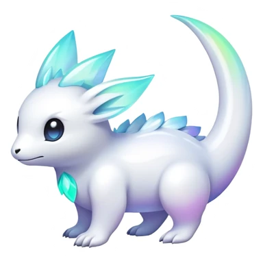  Iridescent white pale fakemon-creature  sticker