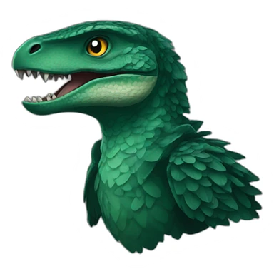 dark green raptor sticker