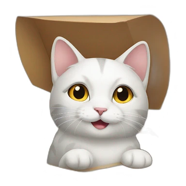 cat in a box sticker