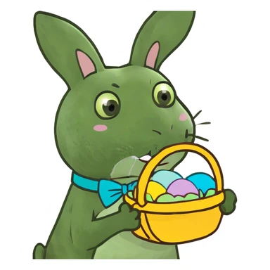 Easter bunny sticker