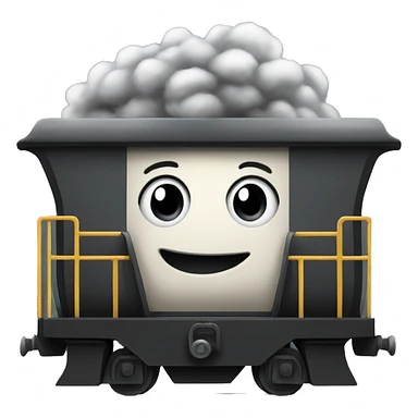 full train car with coal old sticker