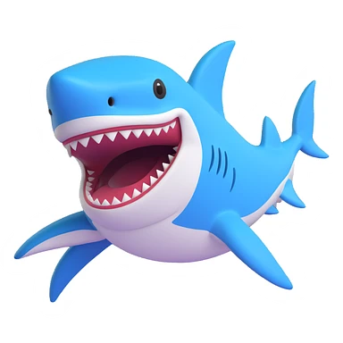 smiling shark sticker
