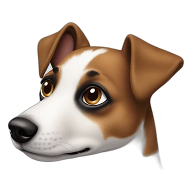 Dog jack russel tache noir autour des yeux sticker