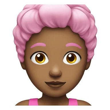 swimming white little girl with pink suit sticker