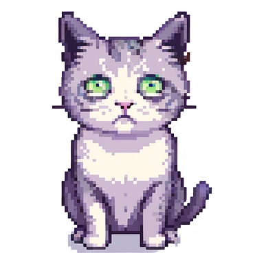 nervous cat sticker