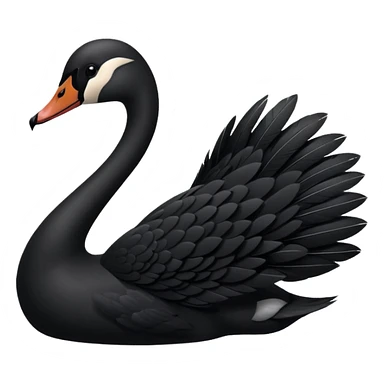 Black swan emoji sticker
