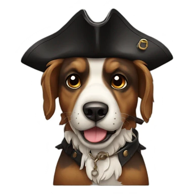Schwarz Brauner PIRATEN-HUND sticker