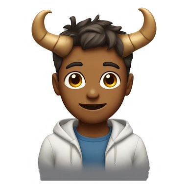 cute boy with horns sticker