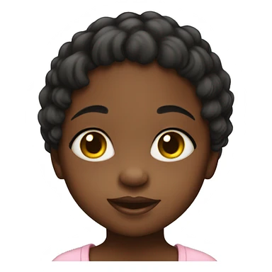 Cute black baby girl sticker