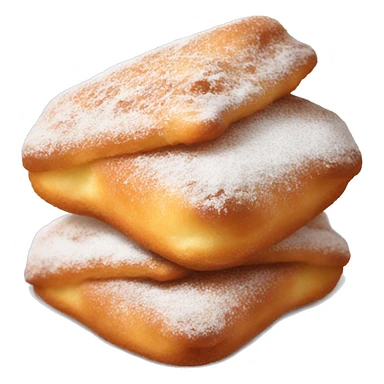 beignets with little sugar sticker