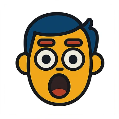 surprised face sticker