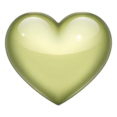 Pastel olive sparkling heart sticker