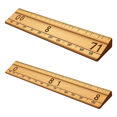 ruler with measurement markings sticker