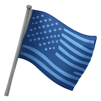 ON MODERN FLAG.  NO RED STRIPES. FLAG. Similar to American emoji flag - use only deep blue - NO RED -  with blue stripes sticker