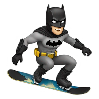 batman-snowboarding sticker