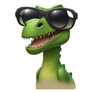 dinosaur wearing sunglasses  sticker