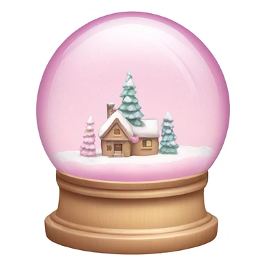 Pastel pink snow globe sticker
