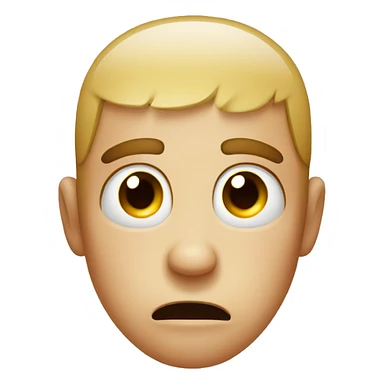 Face is crying and has dark circles under his eyes sticker