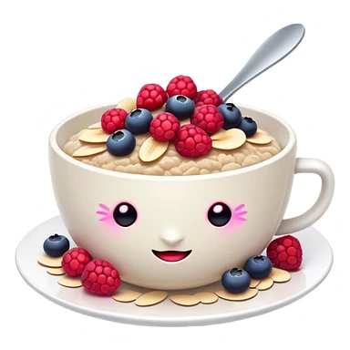 Cyber-style oatmeal with berries sticker
