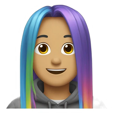 Chat arc en ciel sticker