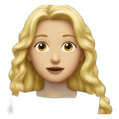 Blonde Watching à film sticker