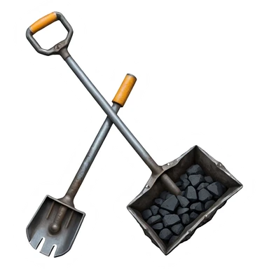 Double-ended coal mining pick sticker
