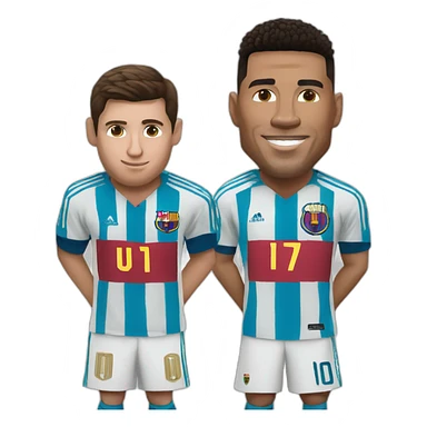 ronaldo and messi sticker