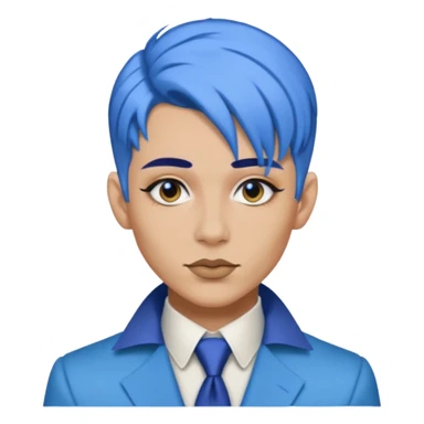 blue hair drag king fabulous makeup sticker