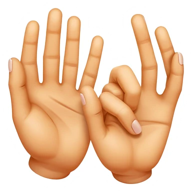 Deux mains croisées face à face  sticker