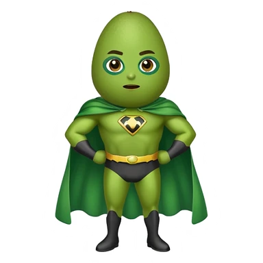 Avocado superhero sticker