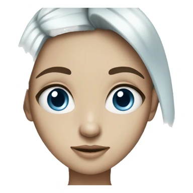 skinny girl with blue eyes  sticker