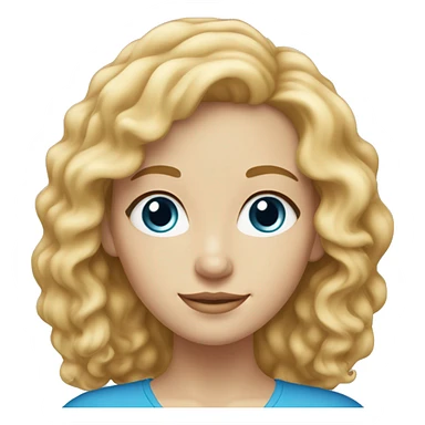 White strawberry blonde female with wavy hair and blue eyes  sticker
