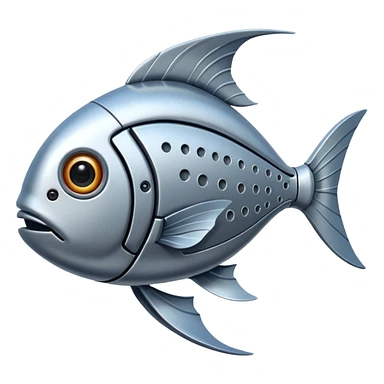 robot fish with iron skin sticker